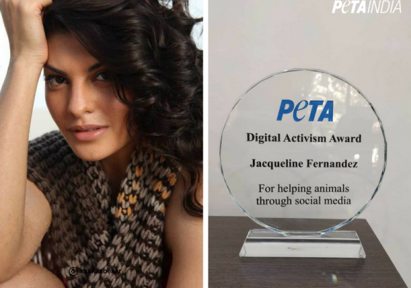 Jacqueline Fernandez Receives Digital Activism Award From PETA India