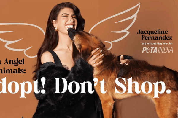 Jacqueline Fernandez Is an Angel for Animals in New PETA India Adoption Campaign