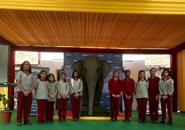 Jaipur School Visited by Asia’s First Empathy Building Animatronic Elephant ‘Ellie’, Voiced by Actor Dia Mirza, Courtesy of PETA India